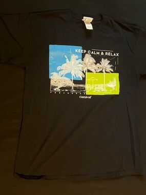 Carnival Keep Calm & Relax Black Short Sleeve Tee